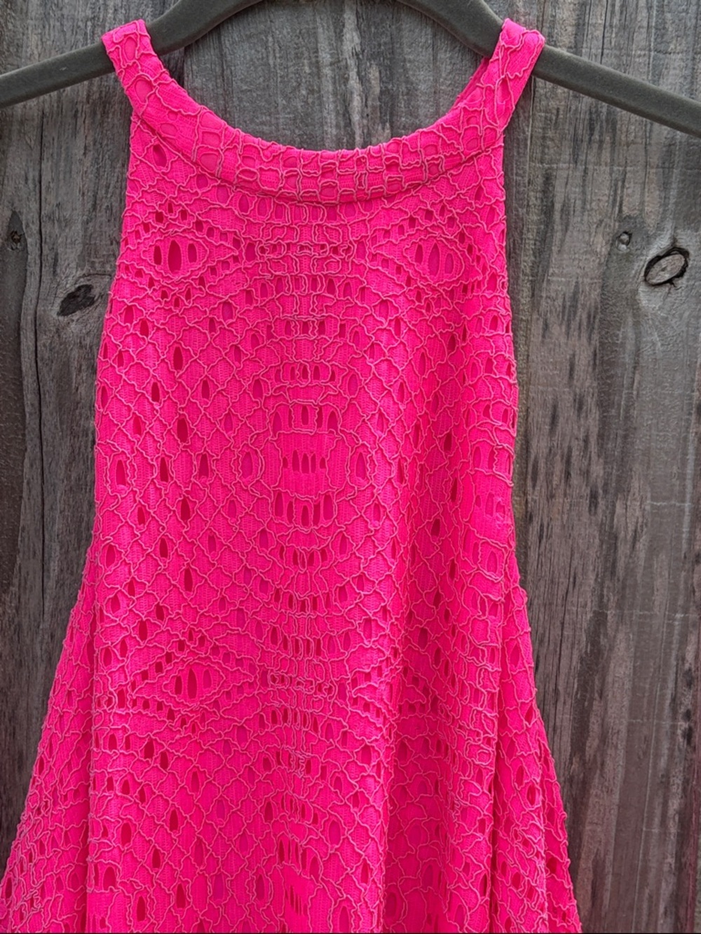 Lilly Pulitzer Hot Pink Crochet Halter Sundress - Picture 8 of 16